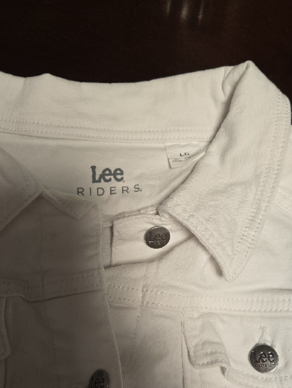 Lee White Cotton Denim Jacket - Picture 2 of 3